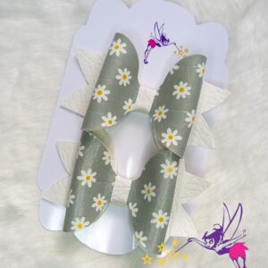 Daisy print hair clips